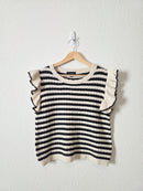Blu Pepper Ruffle Sleeve Knit Top (M)