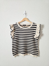 Blu Pepper Ruffle Sleeve Knit Top (M)