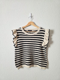 Blu Pepper Ruffle Sleeve Knit Top (M)