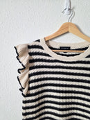Blu Pepper Ruffle Sleeve Knit Top (M)