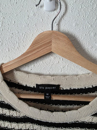 Blu Pepper Ruffle Sleeve Knit Top (M)