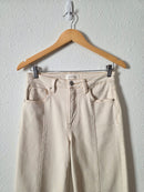 Risen Ecru Wide Leg Jeans (27)