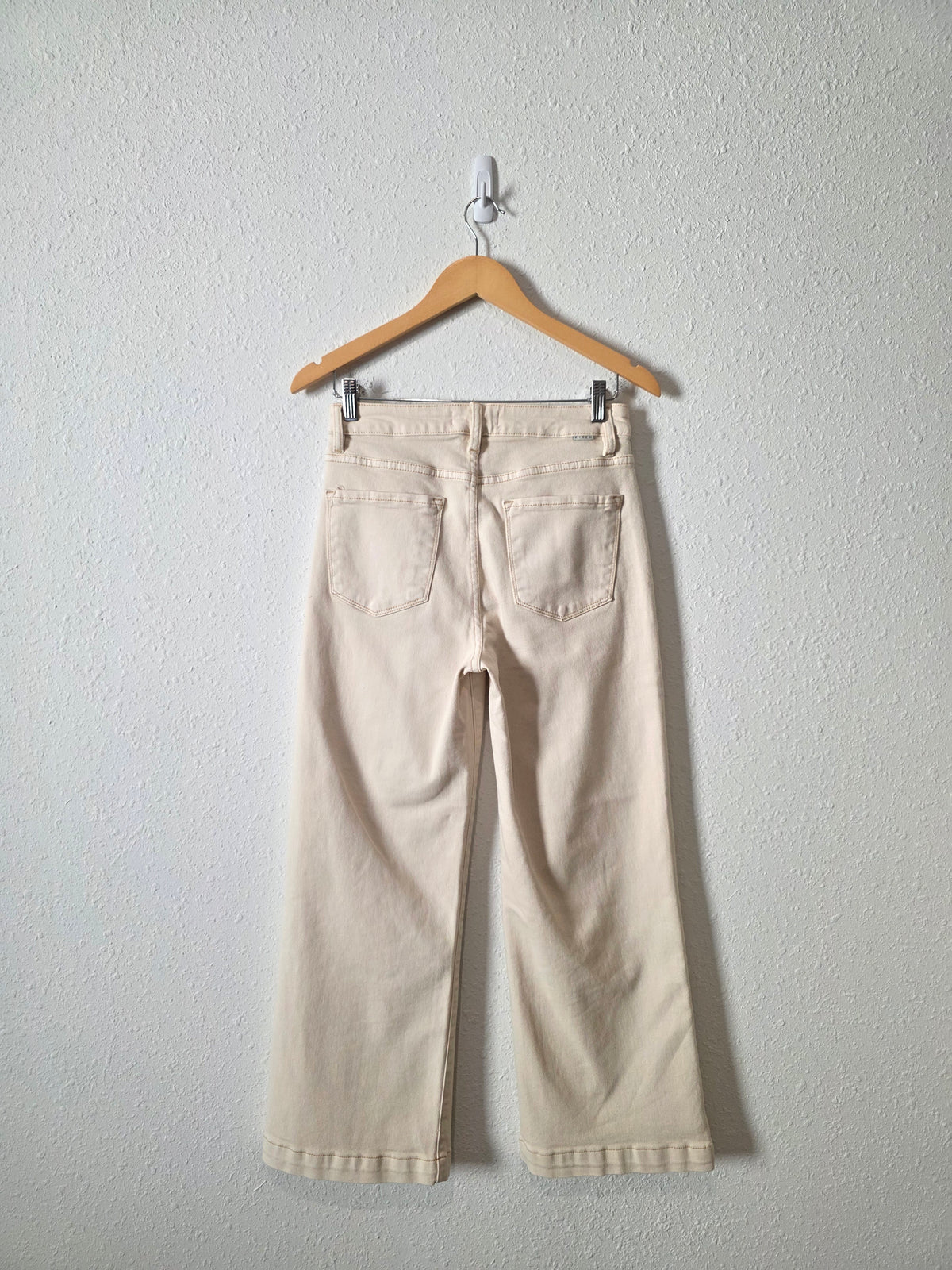 Risen Ecru Wide Leg Jeans (27)