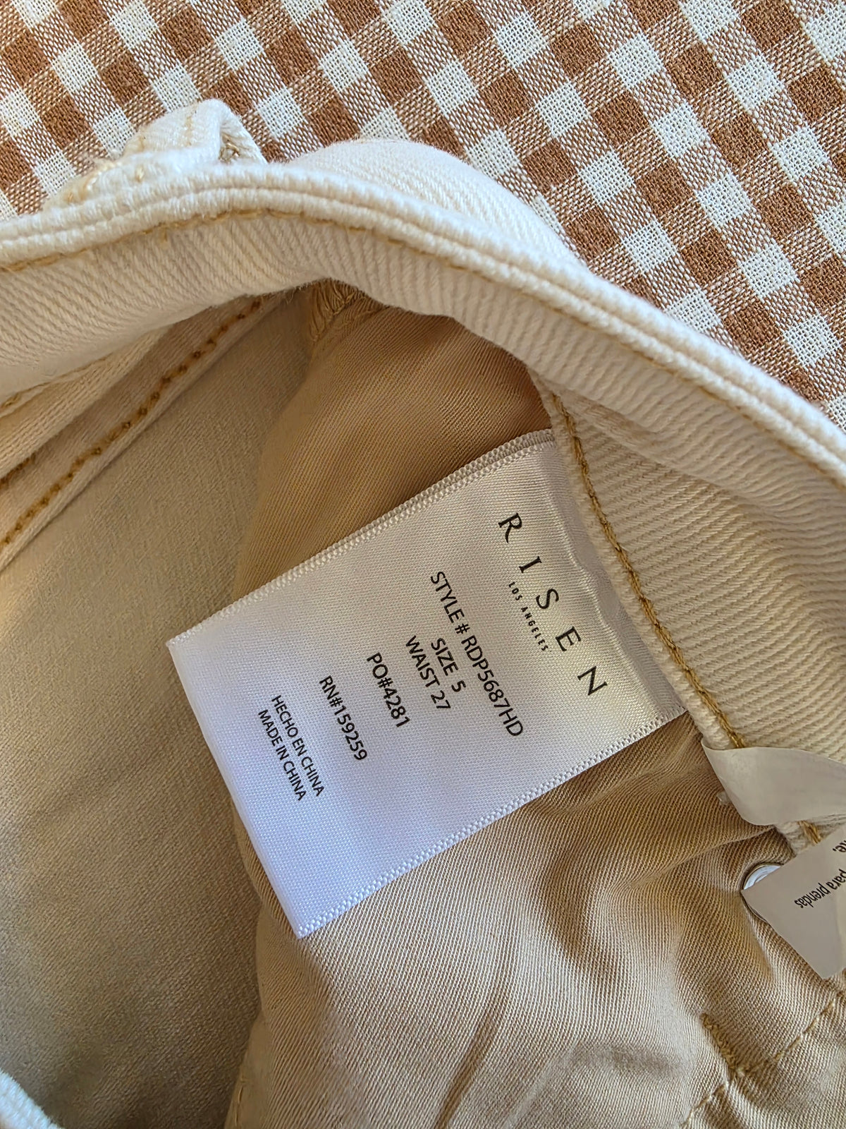 Risen Ecru Wide Leg Jeans (27)