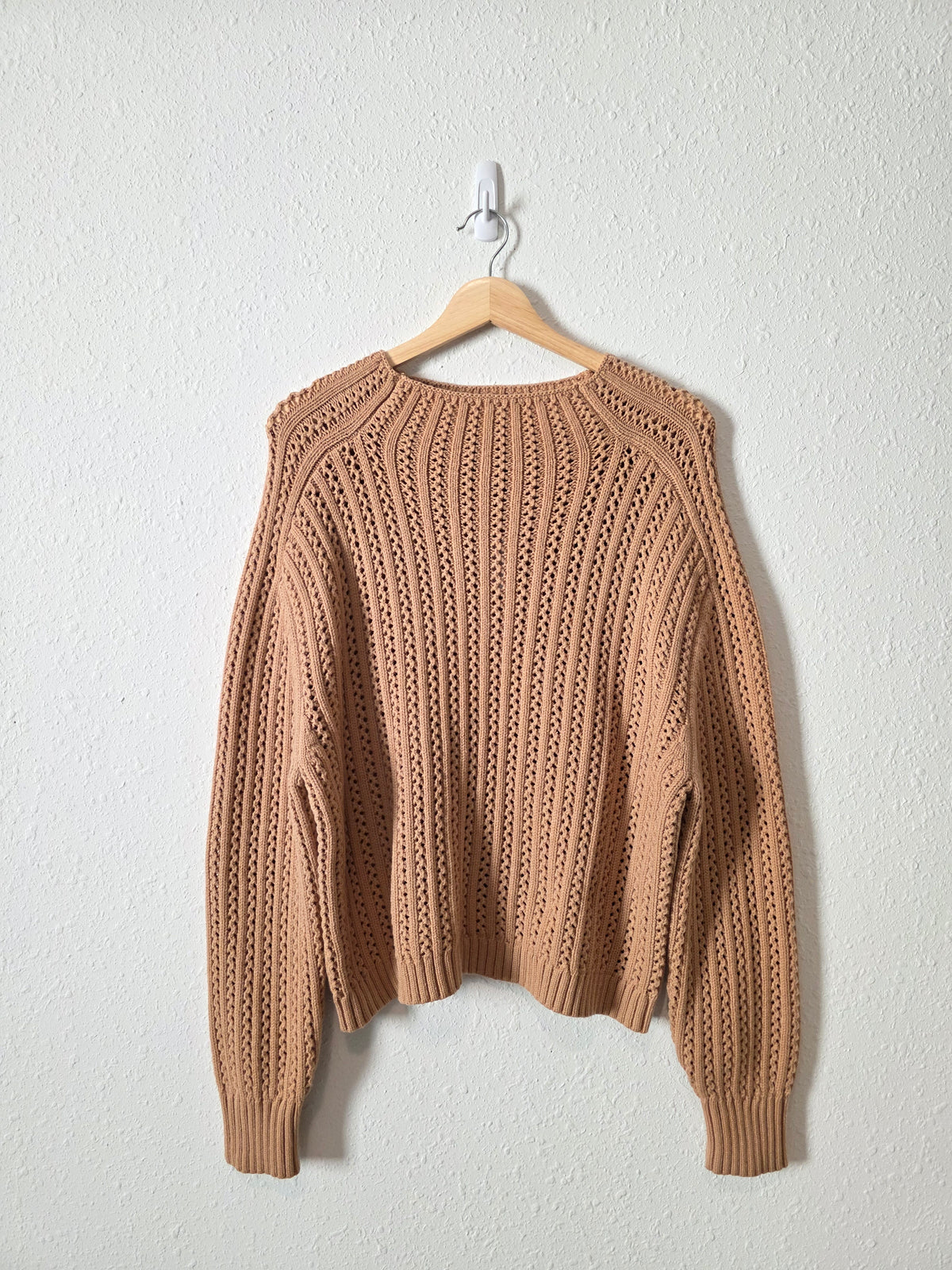 NEW Pointelle Mock Neck Sweater (M)