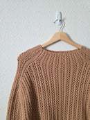 NEW Pointelle Mock Neck Sweater (M)