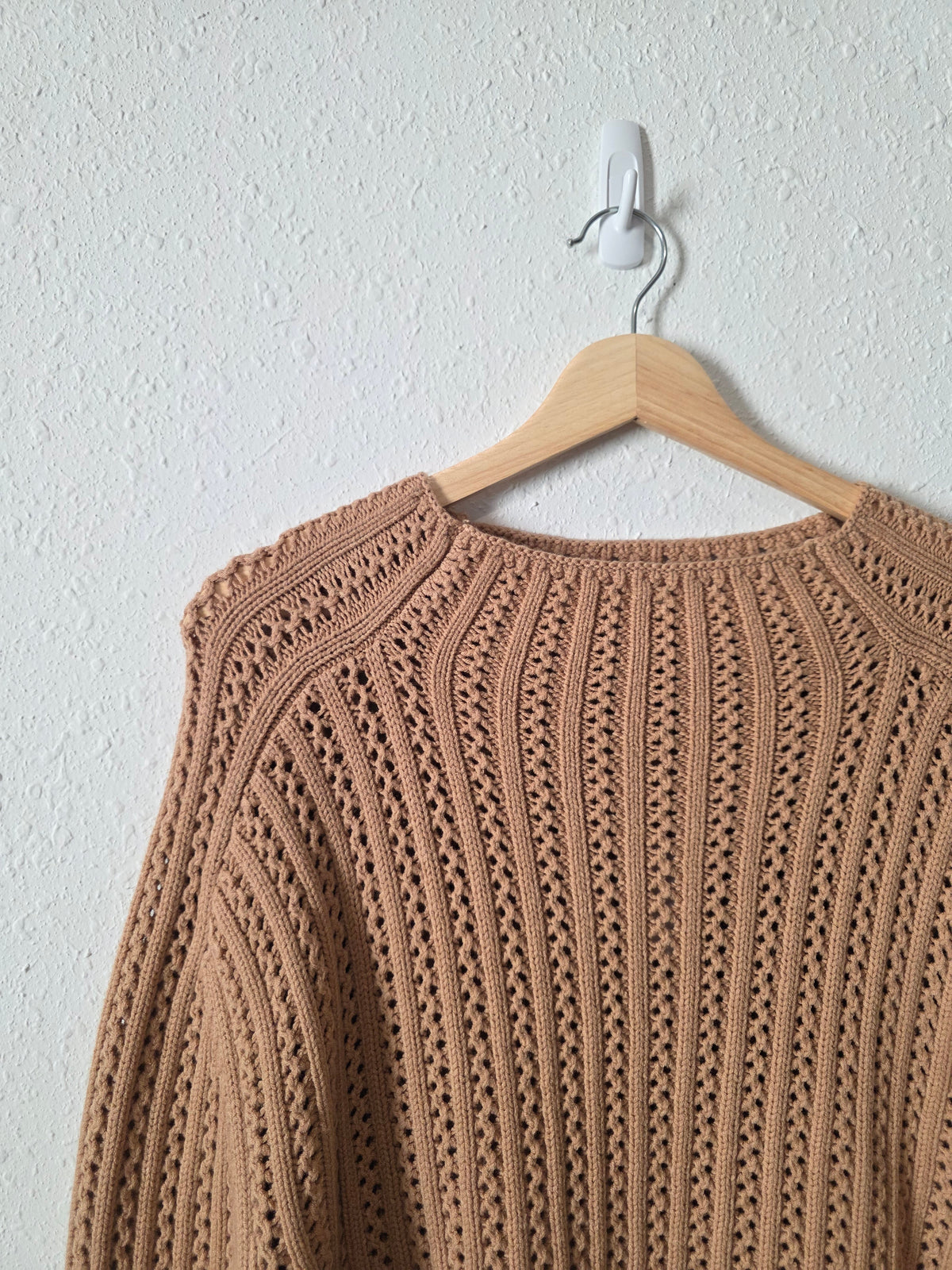 NEW Pointelle Mock Neck Sweater (M)