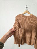 NEW Pointelle Mock Neck Sweater (M)
