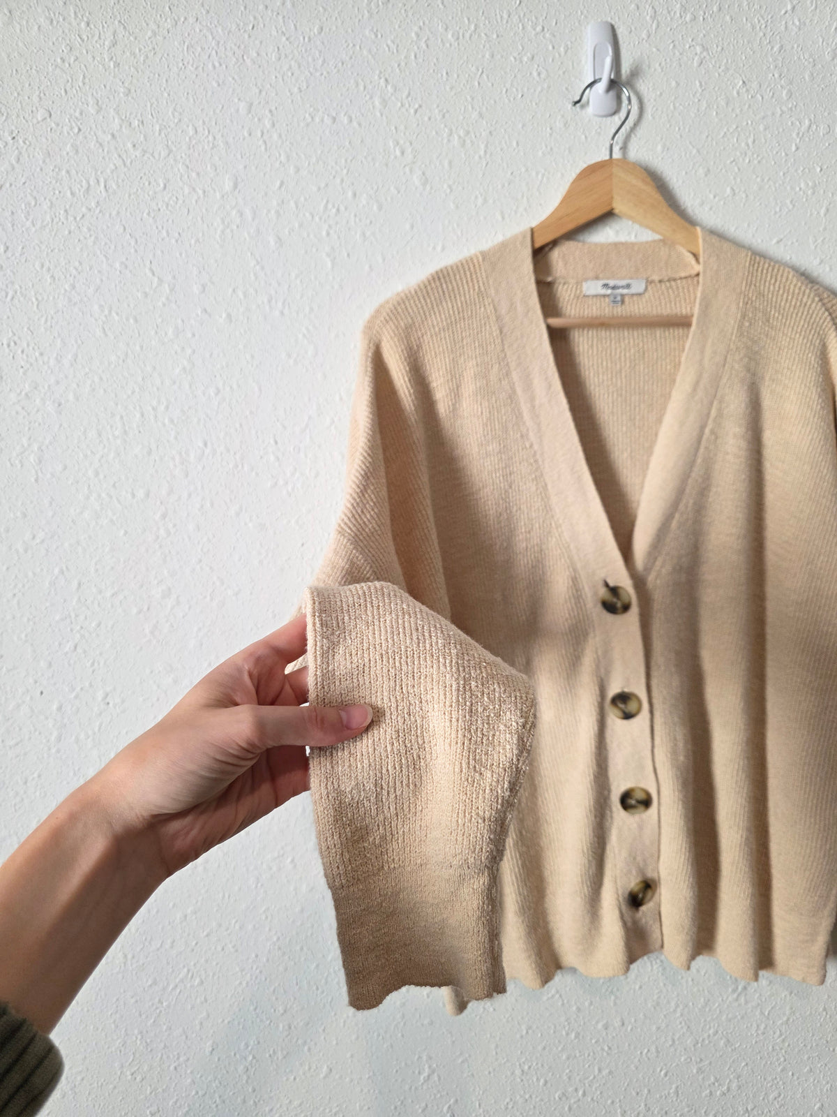 Madewell Oatmeal Textured Cardigan (M)