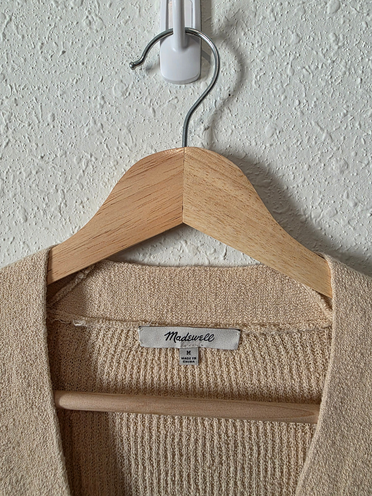 Madewell Oatmeal Textured Cardigan (M)