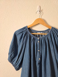 Gap Puff Sleeve Denim Top (M)