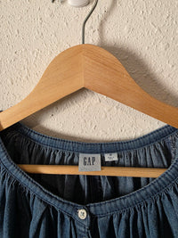 Gap Puff Sleeve Denim Top (M)