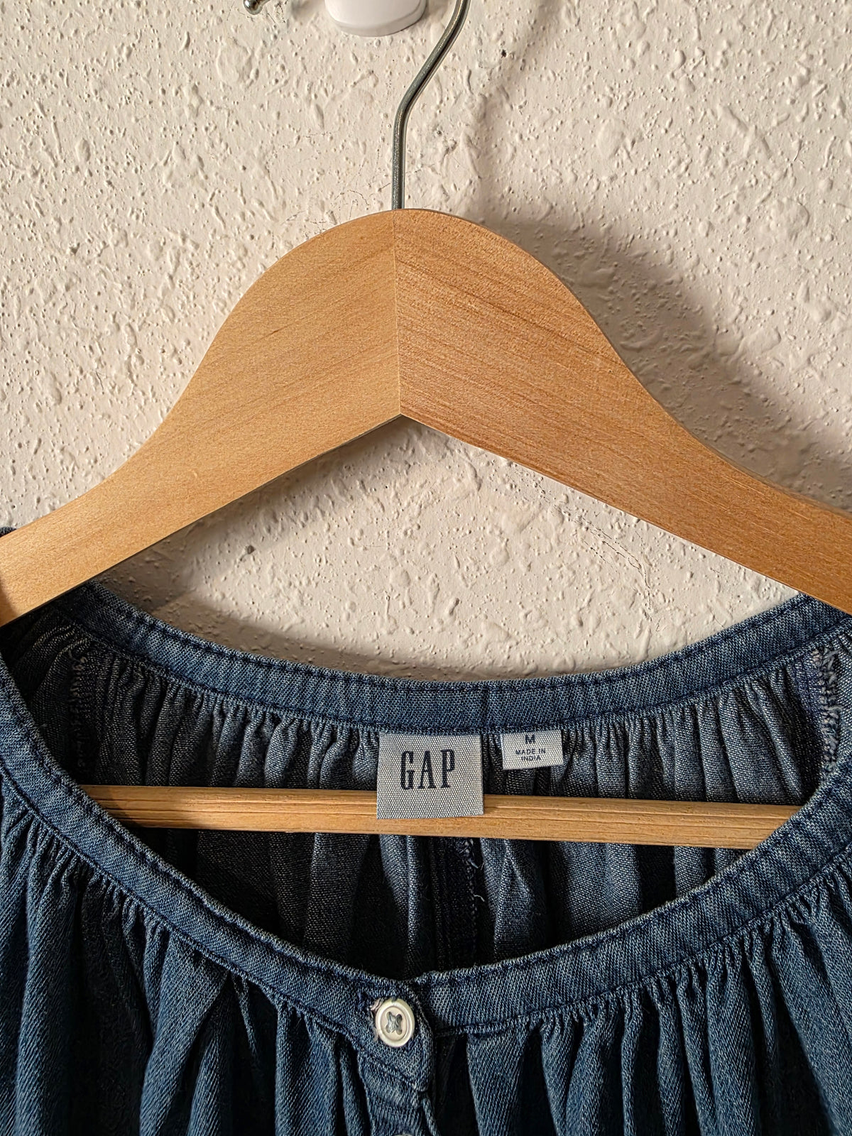 Gap Puff Sleeve Denim Top (M)