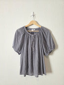 Gap Gingham Puff Sleeve Top (M)