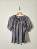 Gap Gingham Puff Sleeve Top (M)