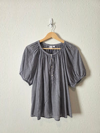 Gap Gingham Puff Sleeve Top (M)