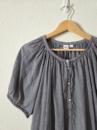 Gap Gingham Puff Sleeve Top (M)