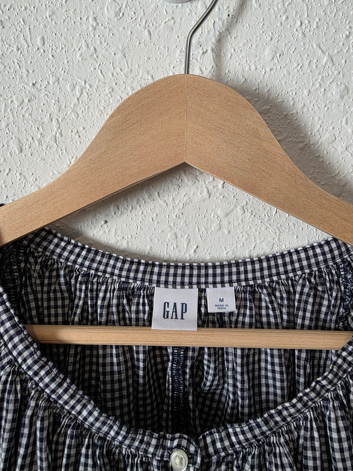 Gap Gingham Puff Sleeve Top (M)