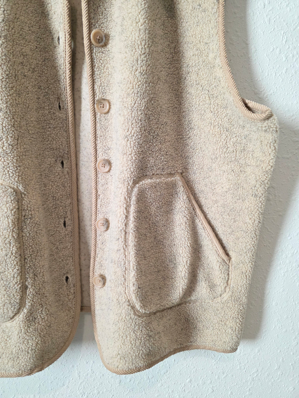 Vintage Sherpa Button Up Vest (3X)