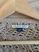 Crochet Bell Sleeve Sweater (S)