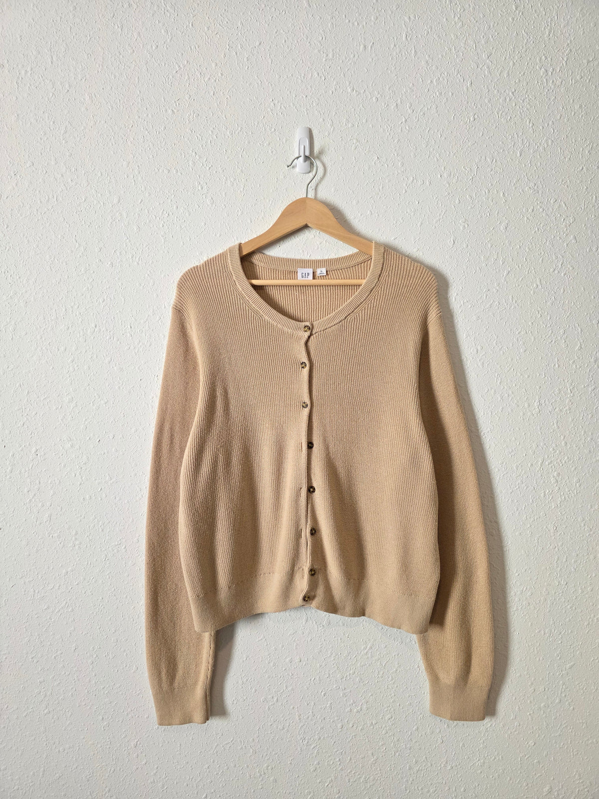 Gap Neutral Cotton Cardigan (XL)