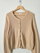Gap Neutral Cotton Cardigan (XL)