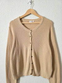 Gap Neutral Cotton Cardigan (XL)