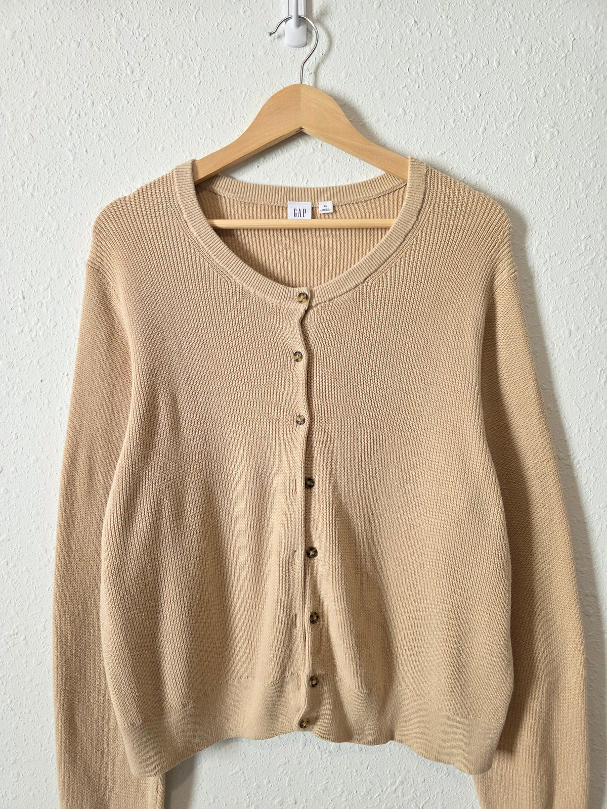 Gap Neutral Cotton Cardigan (XL)