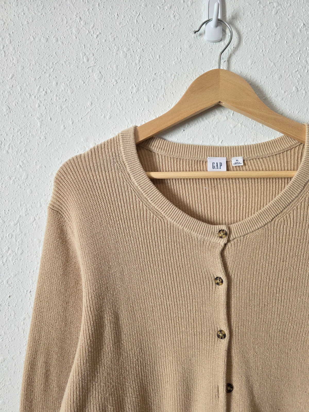 Gap Neutral Cotton Cardigan (XL)