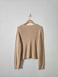 Gap Neutral Cotton Cardigan (XL)