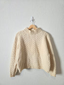 Vintage Merino Wool Cable Knit Sweater (XS)