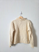 Vintage Merino Wool Cable Knit Sweater (XS)