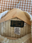 Vintage Merino Wool Cable Knit Sweater (XS)