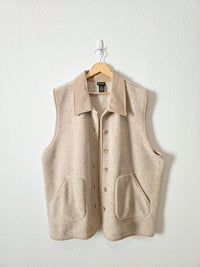 Vintage Sherpa Button Up Vest (3X)
