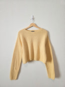 Vintage Butter Yellow Cotton Sweater (L)