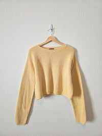 Vintage Butter Yellow Cotton Sweater (L)
