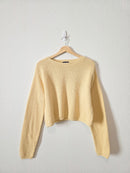 Vintage Butter Yellow Cotton Sweater (L)