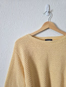 Vintage Butter Yellow Cotton Sweater (L)