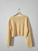 Vintage Butter Yellow Cotton Sweater (L)