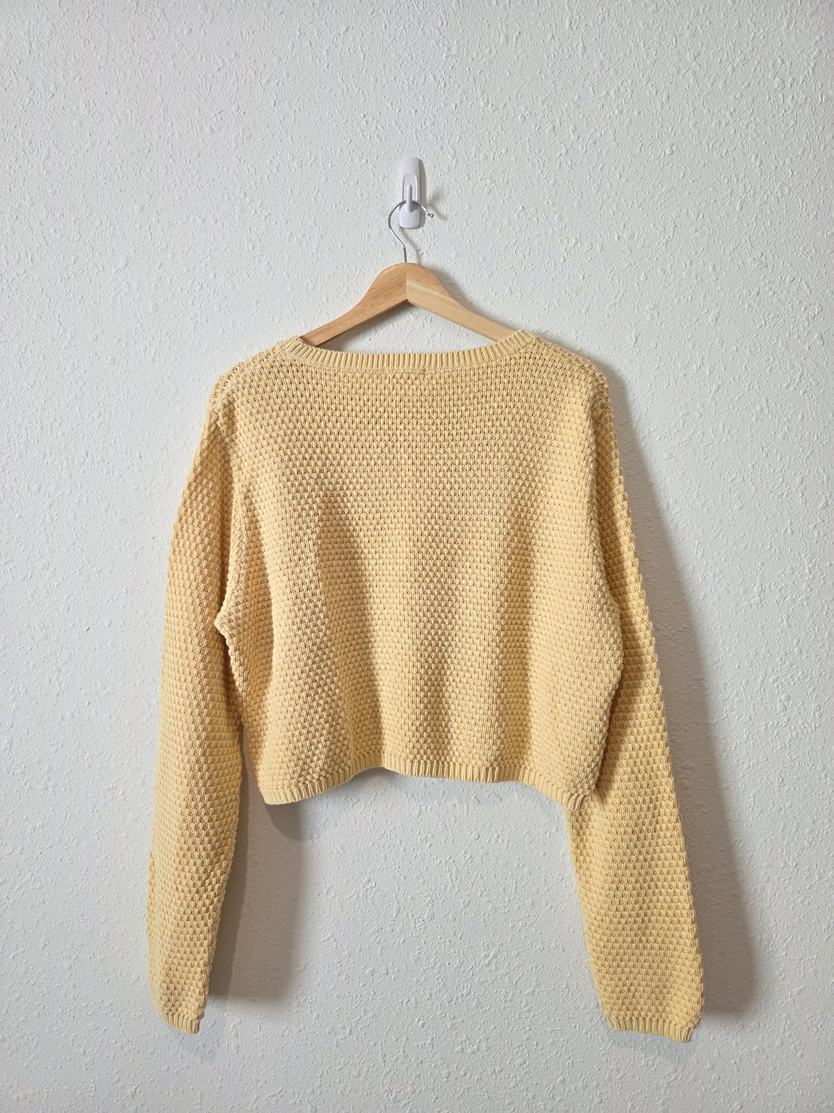 Vintage Butter Yellow Cotton Sweater (L)