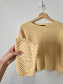 Vintage Butter Yellow Cotton Sweater (L)