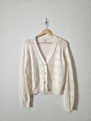 Evereve Textured Button Front Cardigan (S)