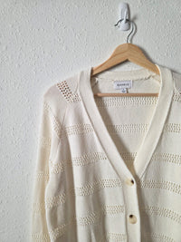 Evereve Textured Button Front Cardigan (S)