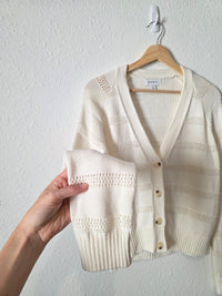 Evereve Textured Button Front Cardigan (S)