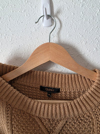Quince Cable Knit Cotton Sweater (XL)