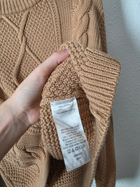 Quince Cable Knit Cotton Sweater (XL)