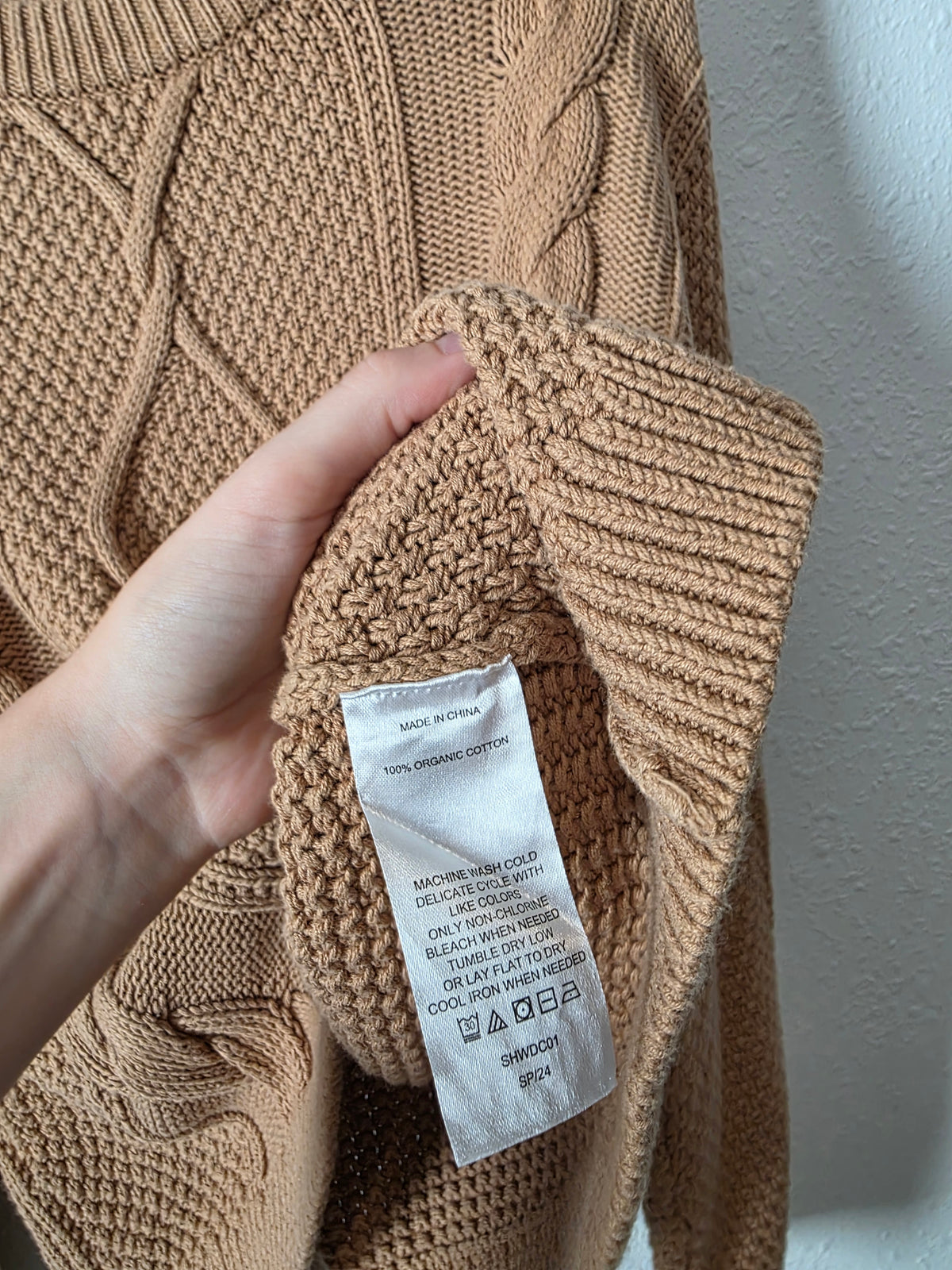 Quince Cable Knit Cotton Sweater (XL)