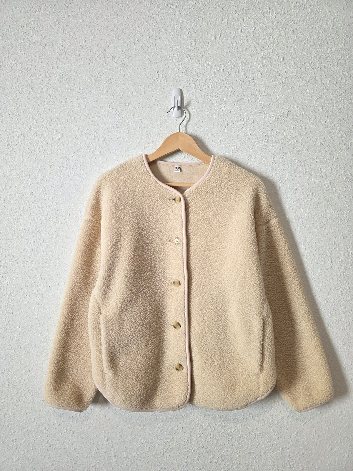 Oversized Button Up Sherpa Jacket (XS)
