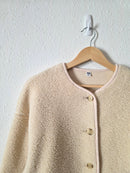 Oversized Button Up Sherpa Jacket (XS)