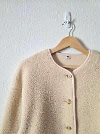 Oversized Button Up Sherpa Jacket (XS)